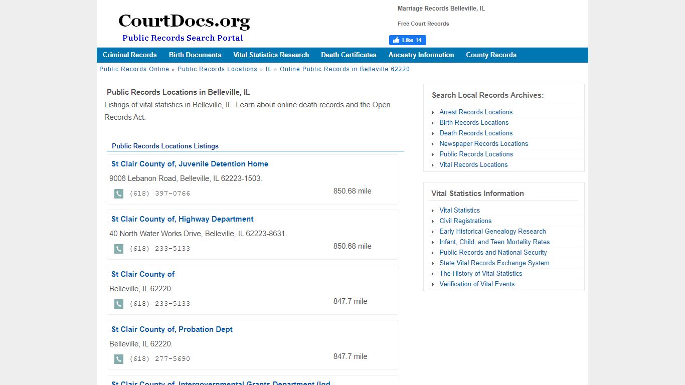 Marriage Records Belleville, IL - Free Court Records